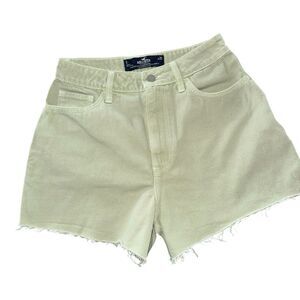 Hollister Ultra High Rise Olive Green  Denim Shorts
